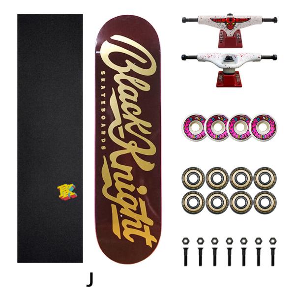 Black knightスケートボード コンプリート スケボー 完成品 アクスル中空 初心者 プロ 大人 子供 ジュニア パーク ストリート bkt1 スケートボード スケボー コンプリートセット 完成品 大人 Black