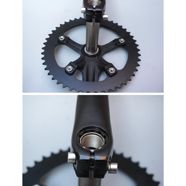 ピスト用 クランクセット BCD130/165mm/48T チェーンホイール