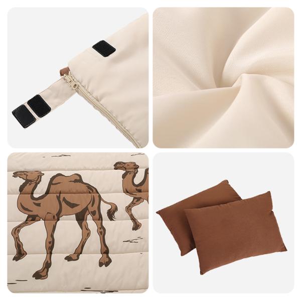 CAMEL ダブル 寝袋 2人用 連結/分割可能 カップル シュラフ 中綿 215*145cm 軽量2.8kg 適合気温5-15℃ 防水 防風 保温 cml10 CAMEL ダブル 寝袋 2人用 連結/分割可能 カップル シュラフ 中綿 215