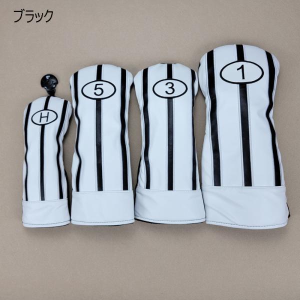 ヘッドカバー 4点セット ドライバー フェアウェイウッド ユーティリティ 1W+3W+5W+UT用カバー 3カラーcover020