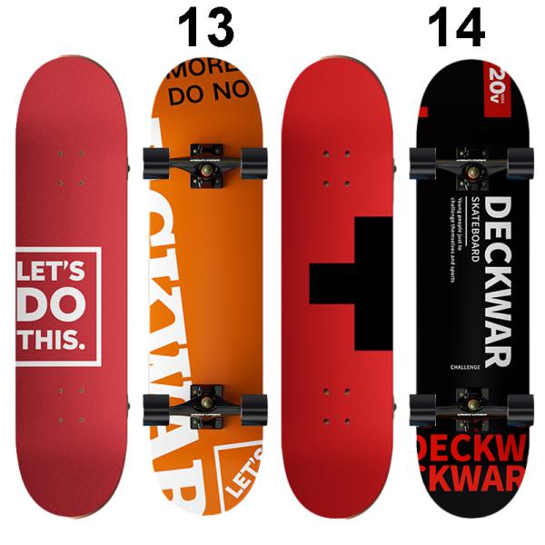 DECKWAR スケートボード コンプリート 組立済/即用可 全14色 ウィール