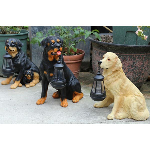 犬 いぬ イヌ 置物 LEDライト 太陽光充電 ソーラーエネルギー 庭 ガーデニング オブジェ 動物 防水 garden06_9
