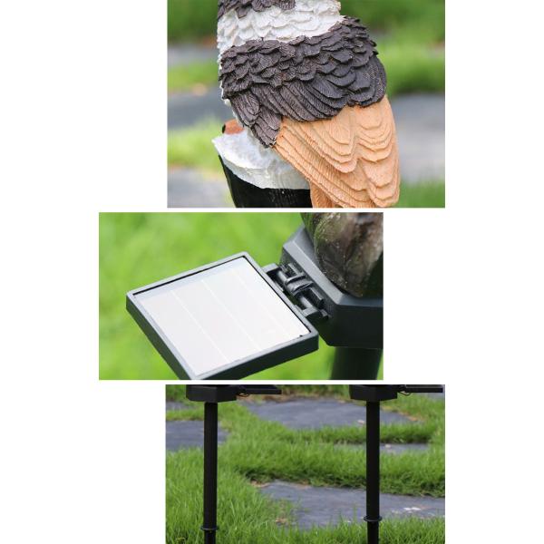 単品/セット ソーラーライト フクロウ オウム ワシ 鳥 芝生 地面