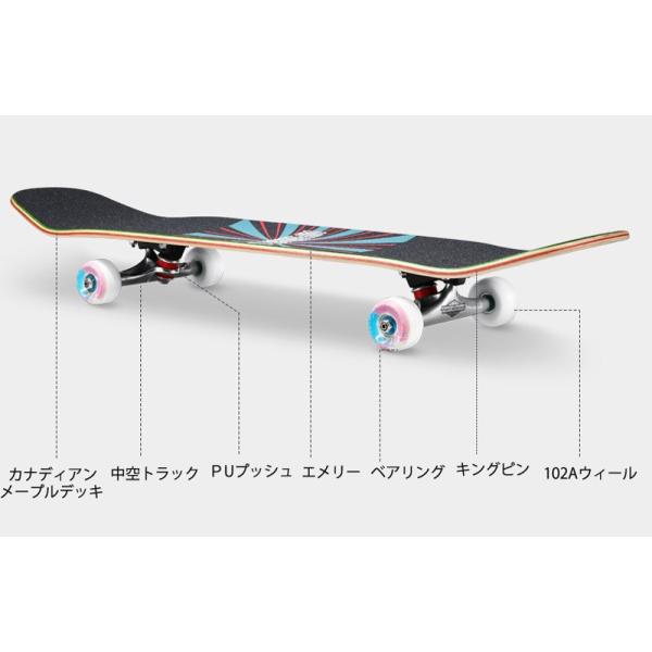 バイヤー厳選用品 スケートボード ハード 完成品 8.5インチ スケボー コンプリート スケートボード