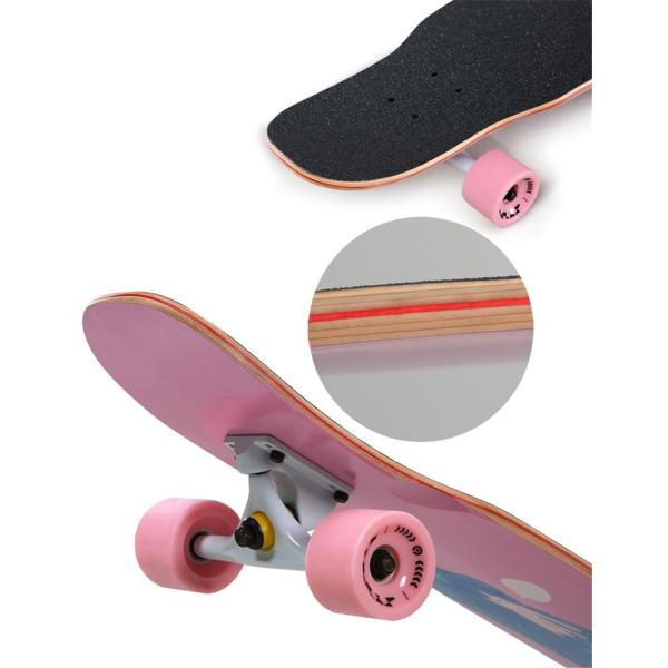 ロングスケートボード ロングボード 完成品 両面図案 スケボー