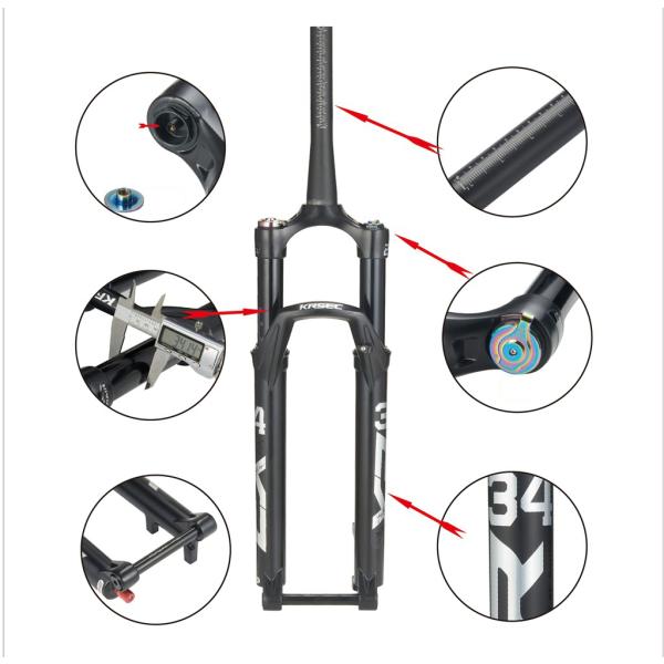 KRSEC エアフロントフォーク MTBサスペンションフォーク 26/27.5/29