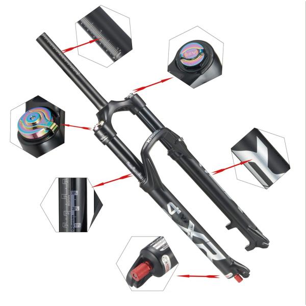 KRSEC エアフロントフォーク MTBサスペンションフォーク 26/27.5/29