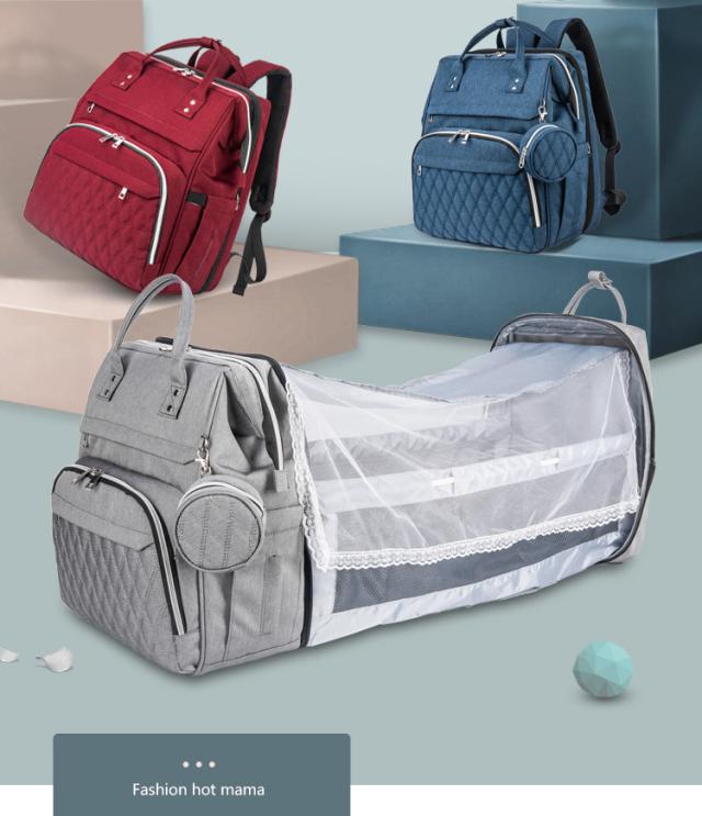 赤ちゃん ベビーバッグ ベッドリュック ベビーベッド 防水 携帯充電 子供用品 哺乳授乳 出かけ 散歩 多用途 大容量 my028の通販は