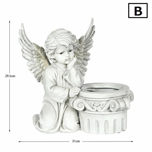 オブジェ 北欧 庭 置物 植木鉢 インテリア 天使 エィンジェル カワイイ おしゃれ クリエイティブ ガーデンオーナメント 装飾 ガーデン 風景工芸 ガーデン 飾り物 rnwkr06_7