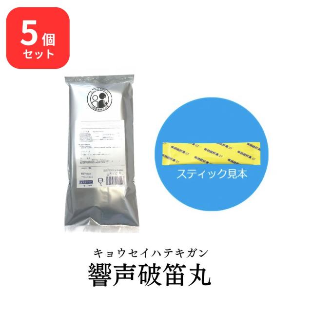 【 第2類医薬品 】 【 5個セット 】 松浦薬業 響声破笛丸 キョウセイハテキガン 30包 エキス 細粒 45 松浦漢方 マツウラ 送料無料 しわがれ声 咽喉不快