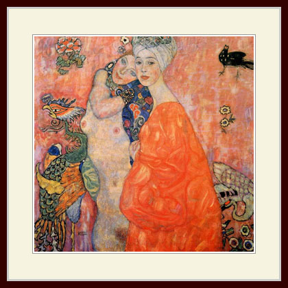 複製画・額縁つき：クリムト・「女友だち」の通販は 7,069円