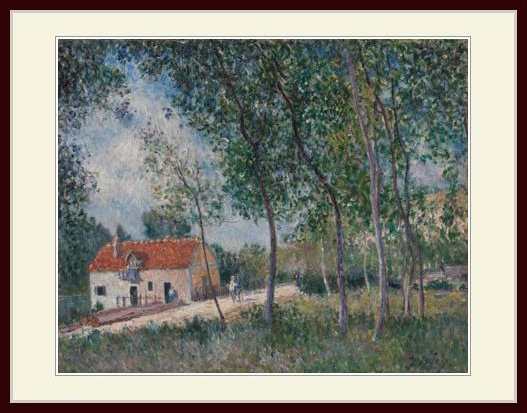 複製画・額縁付き・シスレー・「The Road from Moret to Saint-Mammes」の通販は