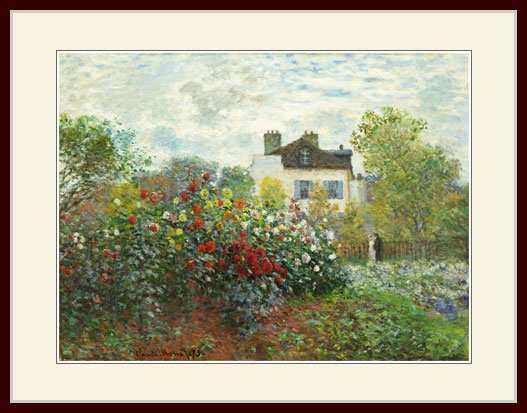 複製画・額縁付き・モネ・「The Artist's Garden in Argenteuil (A Corner of the Garden with Dahlias)」の通販は