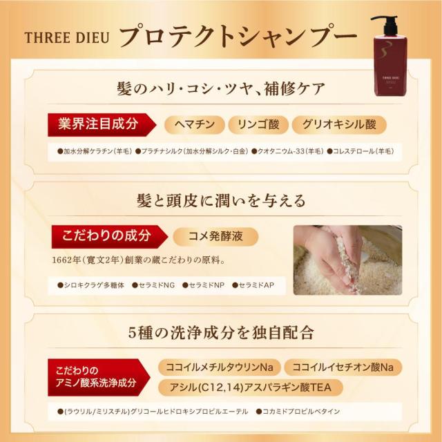THREE DIEU(スリーデュー) プロテクトシャンプー&プロテクトトリートメント セット の通販は THREE DIEU(スリーデュー) プロテクトシャンプー&プロテクトトリートメント セット の通販は