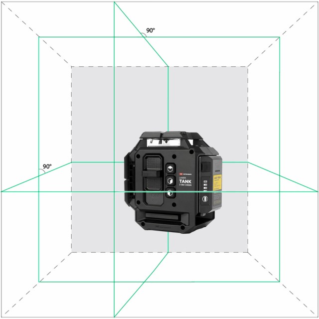 グリーン レーザー墨出し器 TANK　(タンク）フルライン3ー360G ベーシック バッテリー仕様 受光器（別売りLR60G or LM70)対応 マキタ KDS