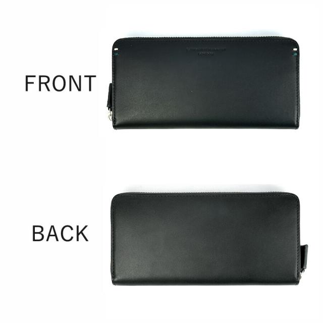 メンズ 財布 長財布 本革 ブランド ラウンドファスナー 黒 490-52105