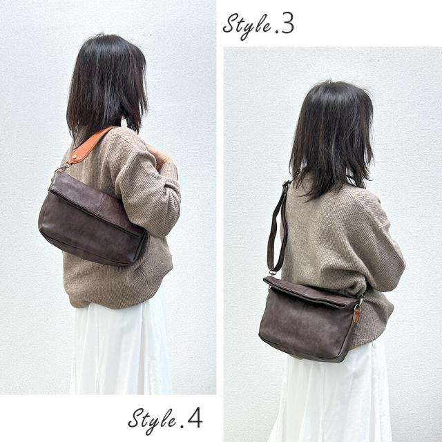 ショルダーバッグ レディース 4way 斜めがけ 49606 zucchero ズッケロ Buruna 4WAYバッグ トートバッグ バッグインバッグ ショルダーバッグ B5サイズ カジュアル シンプル おしゃれ 軽量 軽い 合皮 フェイクレザー 大人 女子 女性 ママ お母さん 人気  普段使い 通勤 旅行_4