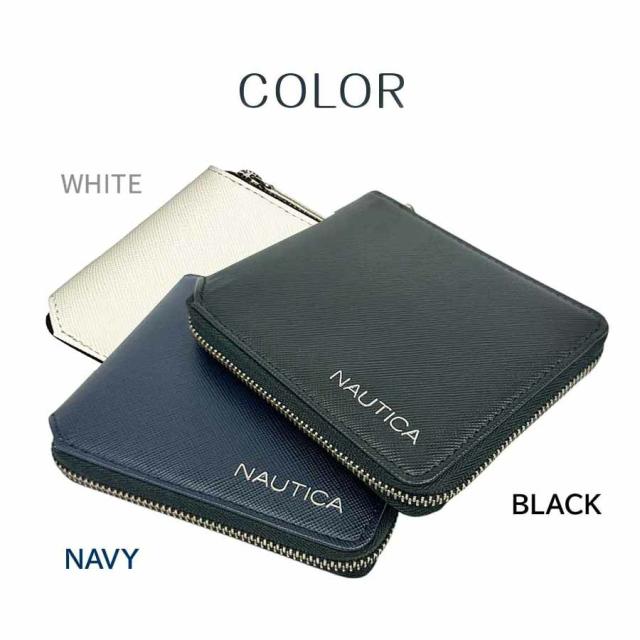 二つ折り財布 メンズ レディース 本革 4nt0021 NAUTICA ノーティカ 2つ折り財布 ロゴメタル 角シボ 小銭入れ付き 財布 ラウンドファスナー 束入れ 大容量 ウォレット ブランド 牛革 高級感 人気 プレゼント 紳士 婦人 上質 革 財布 男性 女性 旅行 買い物 お洒落 プレゼント_10