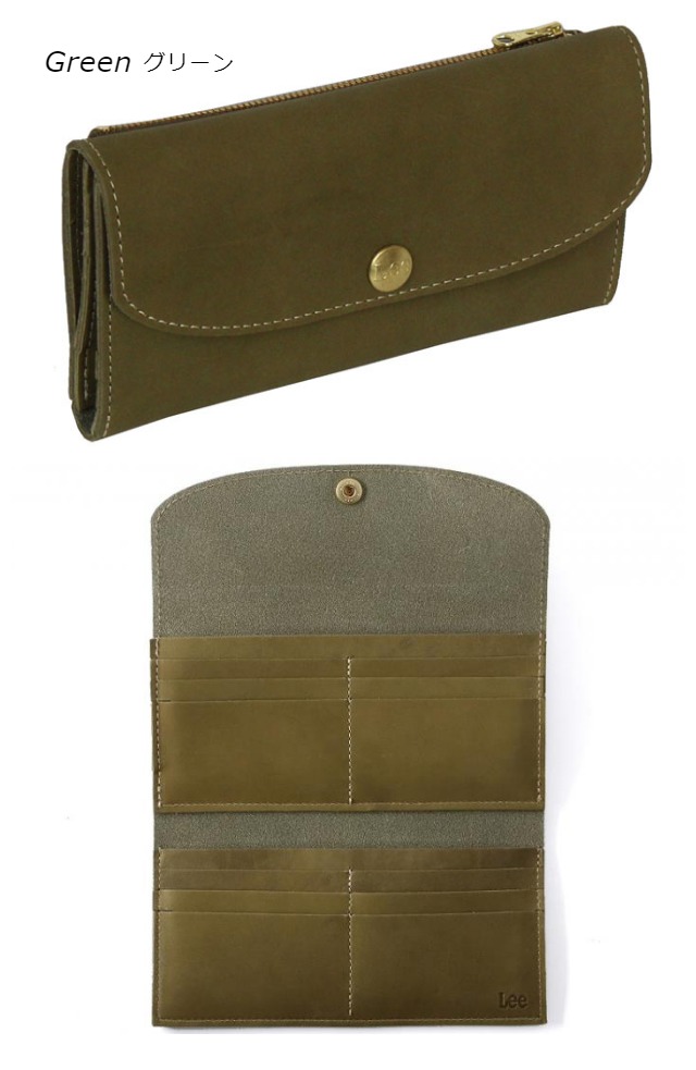 長財布 メンズ レディース かぶせ 本革 革 [0520442] Lee リー