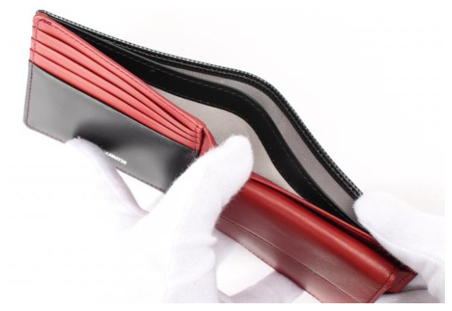 二つ折り財布 メンズ レディ—ス コンパクト 革 [85-81310] HIDEO