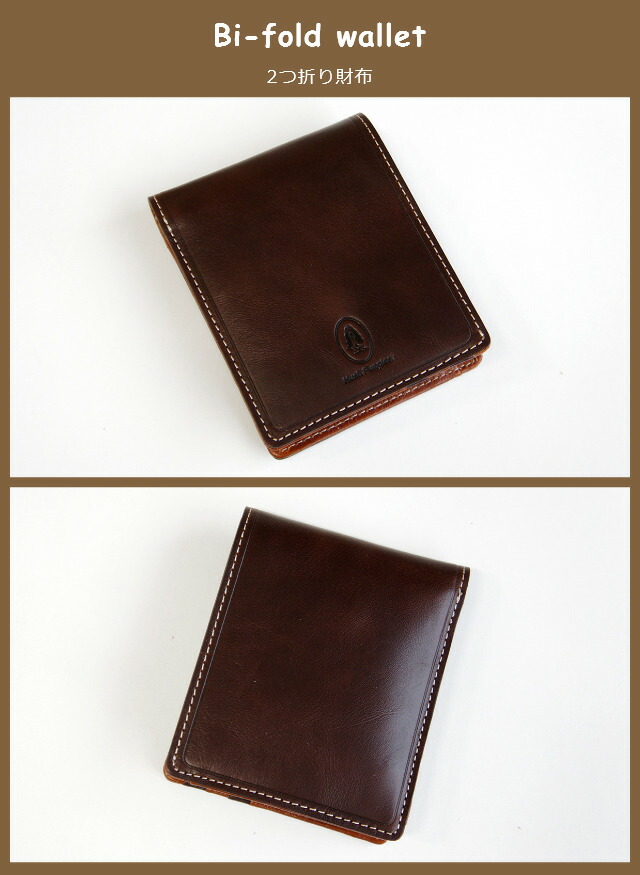 二つ折り財布 Hush Puppies ハッシュパピー二つ折り財布 マゴシリーズ キップ調アニリンツヤ牛革  [hp0345]  札入れ 財布 二つ折財布 革 本革 人気 メンズ レディース ブランド   男性 女性 誕生日 父の日 ギフト プレゼント_1