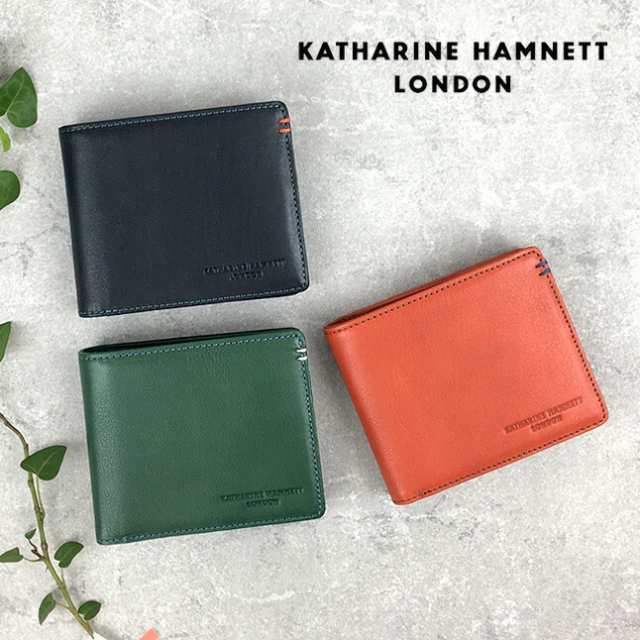 財布 メンズ 二つ折り財布 ブランド 革 [490-50701] KATHARINE HAMNETT （キャサリンハムネット） 牛革 本革 レザー 2つ折り メンズ財布