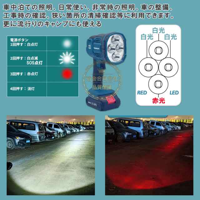 充電式ワークライト 懐中電灯 作業灯 高輝度 強力照射 マキタ