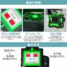 グリーンレーザー 墨出し器 フルライン 4方向大矩照射モデル 高