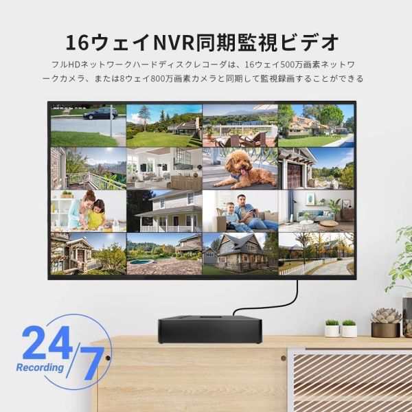 防犯カメラ 4台セット NVS005-SH034B 8chNVRキット 移動検出アラーム PoE対応 500万画素の通販はau PAY マーケット -  裕会国際貿易 | au PAY マーケット－通販サイト