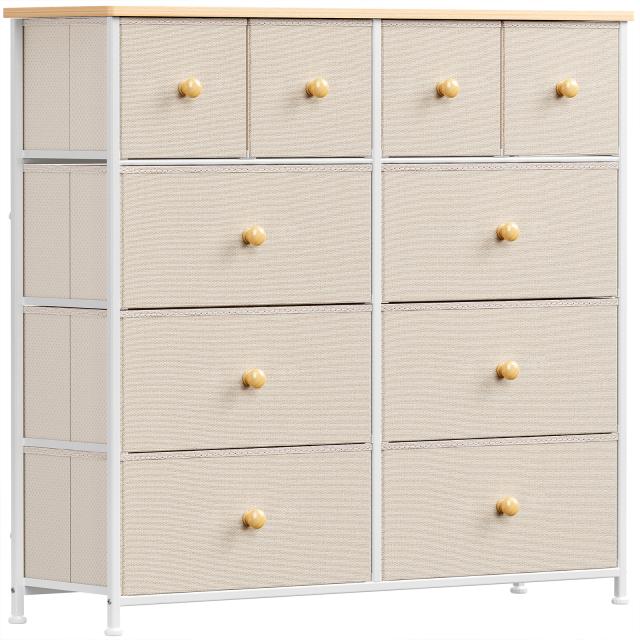 チェスト タンス 収納チェスト 大容量収納4段10杯 リビング収納