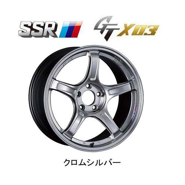 SSR GTX03 エスエスアール ジーティーエックスゼロスリー 8.5J&9.5J-18 5H114.3 クロームシルバー お得な各２本[計４本] 送料無料の通販は