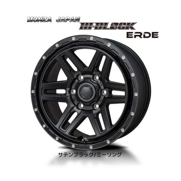 Japan 三陽 HI BLOCK ERDE ハイブロック エルデ 150系 プラド 120系 ハイラックス 8.0J-17 +20 6H139.7 サテンブラック/ミーリング お得の通販は
