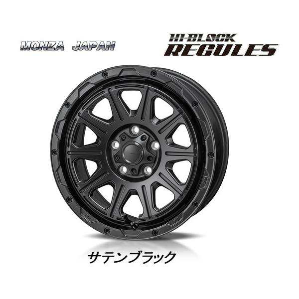 Japan 三陽 HI BLOCK REGULES ハイブロック レグルス デリカ D5 7.0J-16 +41 5H114.3 サテンブラック お得な４本SET 送料無料の通販は