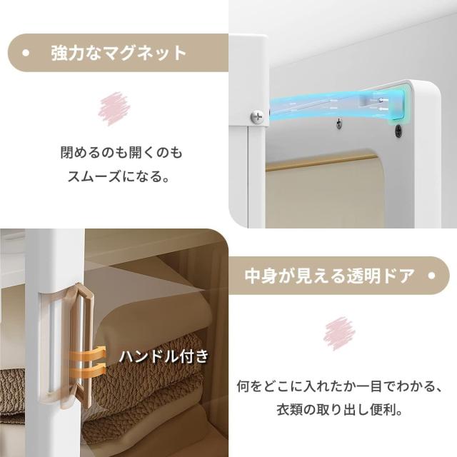 クローゼット ワードローブ 衣類ケース 収納ボックス 15box 衣類収納 おもちゃ収納 洋服収納 組み立て式 耐久性 ハンガーラック 大容量_8