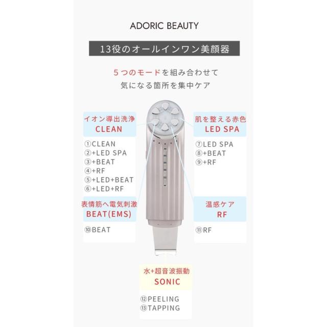4モード 13役 多機能 美顔器 自信のある素肌へ ウォーターピーリング RF