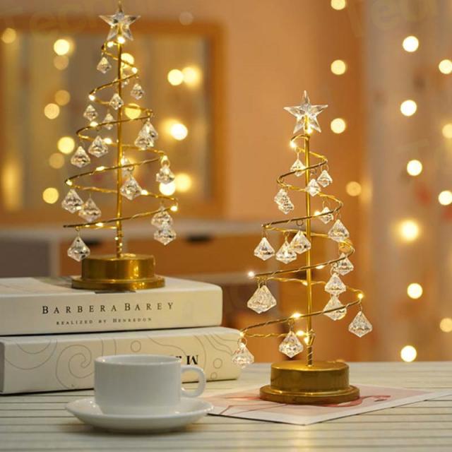 HOYA クリスタル　クリスマスツリーライト クリスマスツリー ライト 卓上 LEDワイヤライト クリスタルクリスマス
