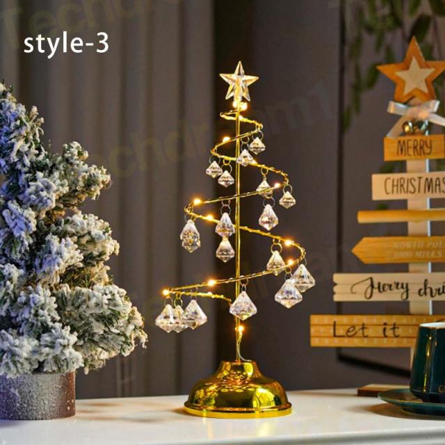 クリスマスツリー ライト 卓上 LEDワイヤライト クリスタルクリスマス