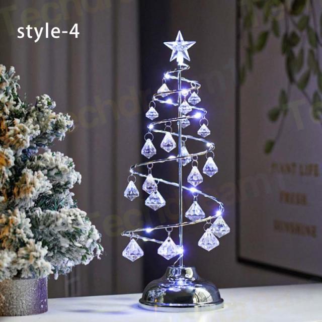 クリスマスツリー ライト 卓上 LEDワイヤライト クリスタルクリスマス