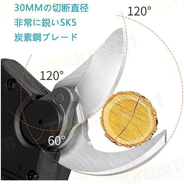 即納 充電式電動ハサミ 枝切り 充電式剪定ばさみ 替え刃セット 