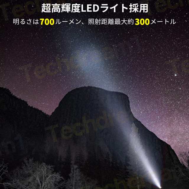 即納 センサー付き LEDヘッドライト USB充電式 人感センサー機能 長