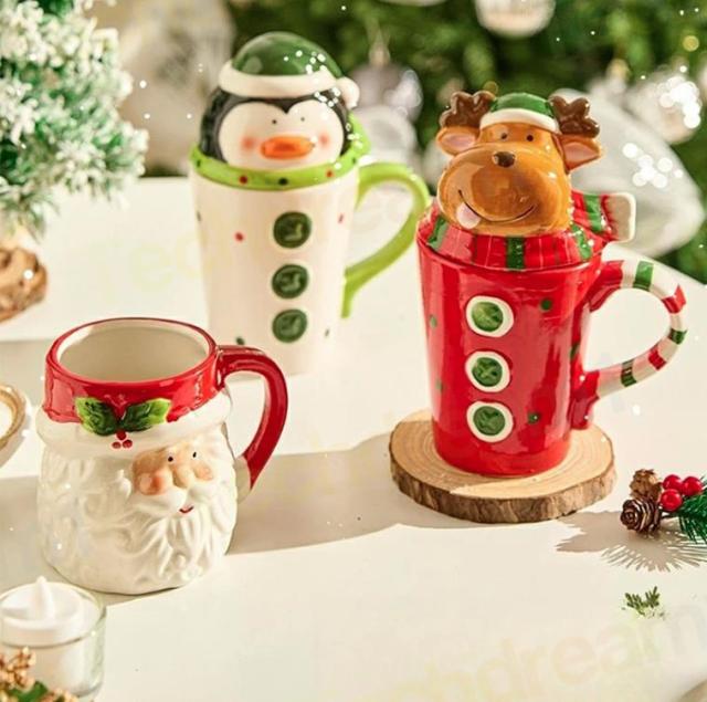 クリスマス　陶器製カップ　雪だるま　サンタクロース　97個 クリスマス陶器 サンタカップ、スノーマンカップのセット - メルカリ