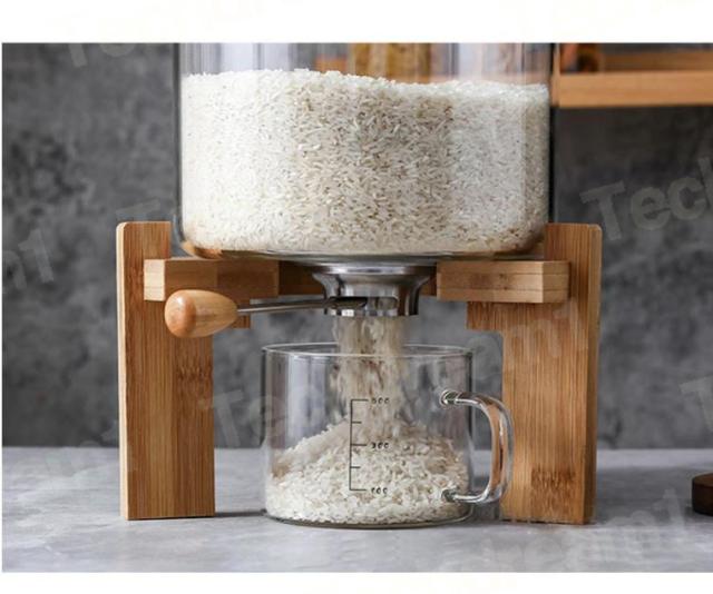 米びつ ライスディスペンサー 5L 米入れ 計量カップ付貯蔵容器 ライス