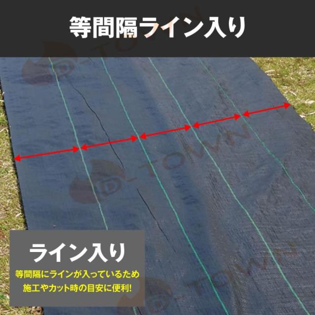防草シート 3m×100m 農用シート 草よけシート 雑草防止 耐用年数 2-3年 厚さ約0.5mm 防草シート・黒 砂利下 人工芝下 国華園_6