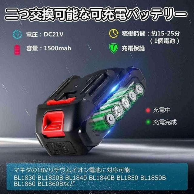 即納 高圧洗浄機 充電式 コードレス 充電式ハンディウォッシャー ２つバッテリーおまけ付き 吐出圧力2.4Mpa 吐出水量3.8L/min コンパクト 軽量 強力噴射洗車掃除