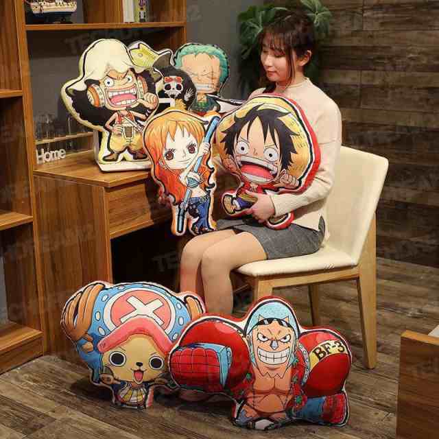 ONE PIECE ワンピース 枕 クッション 抱き枕 萌えグッズ 背当て ぬいぐるみ かわいい スロー枕 柔らかい 高弾性 快適 ふわふわ  50cm｜au PAY マーケット