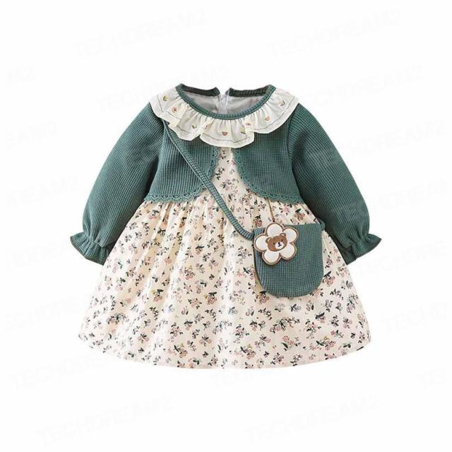 ワンピース花柄入園式子供服 女の子入学式卒園式子供きれいめ 