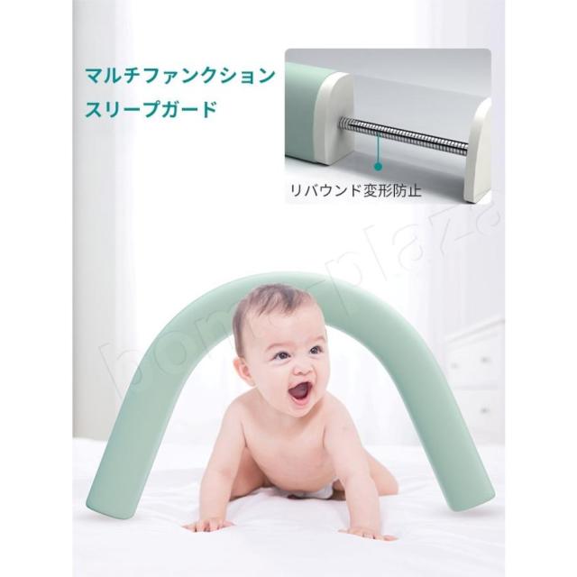 ベッドフェンス 1m ベッドガード 柔らかい クッション サイドパット 柵 ロングベビーベッド専用 ベビー用 転落防止 おしゃれ 無添加素材 組み立て簡単 1M_2