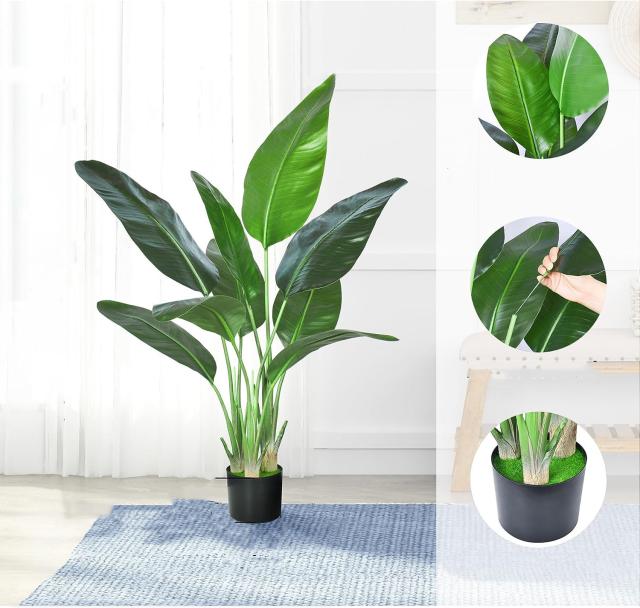人造植物 鳥のパラダイス 高級な光触媒人造緑 高さ120cm 人工観葉植物  水をかける必要がなく 観葉樹 人造樹 室内 日よけバルコニー  引越しギフト