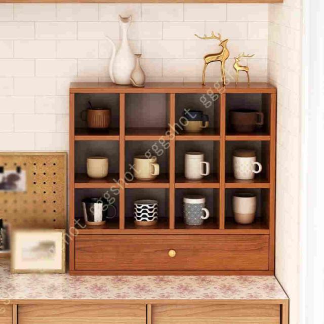 ガラスカップラック 大容量 整理 台所収納 北欧 食器棚 お皿 コップ 収納 棚 食器 台所 ラック 収納ラック マグボトルスタンド 皿 マグカップ キッチン収納の通販は