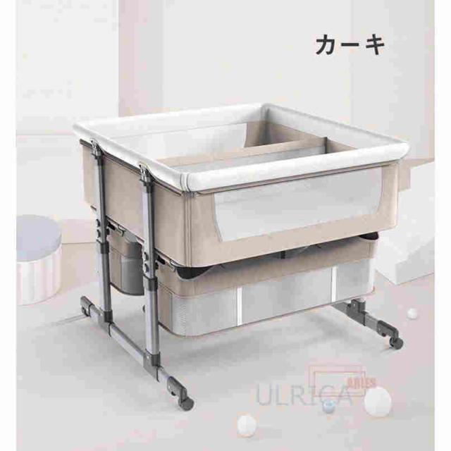双子用ベッド ベビーベッド リトルフォークス ツイン コンパクト バシネット 折り畳みベッド 新生児 赤ちゃん お昼寝 通気性 添い寝可能_17